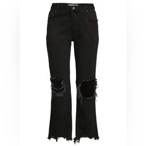 Free People We The Free Maggie Mid Rise Straight Cropped Jeans